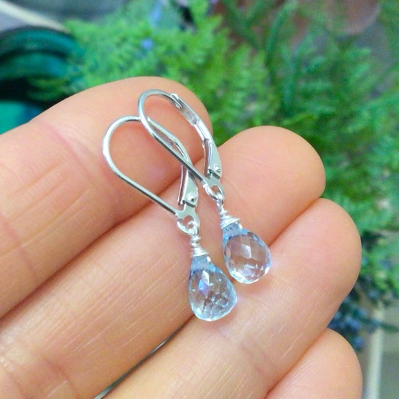 Sterling Silver Aquamarine Sundance Charm Earrings - Picture 7 of 9